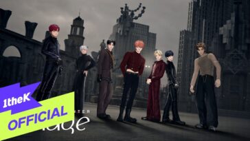 Sete personagens estilizados em um cenário urbano, cada um com roupas distintas e expressões marcantes.