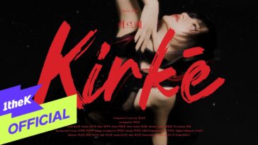 Fundo escuro com a palavra "Kirke" em vermelho e uma mulher em pose artística, destacando o filme "Lucia".