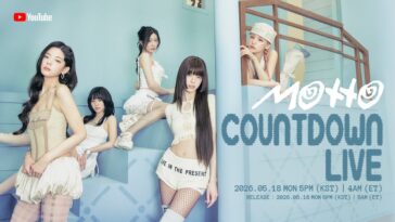 Cinco integrantes do ITZY posam em um ambiente moderno, anunciando a contagem regressiva para "Motto".